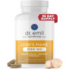 DR. EMIL NUTRITION Lions Mane 2100mg Organic Focus Mental Clarity Cognition Mushroom Supplement