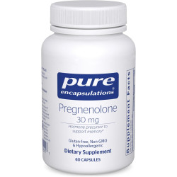 Pure Encapsulations Pregnenolone 30mg Hormone Memory Support Brain Supplement