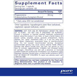 Pure Encapsulations Pregnenolone 30mg Hormone Memory Support Brain Supplement