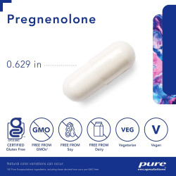 Pure Encapsulations Pregnenolone 30mg Hormone Memory Support Brain Supplement