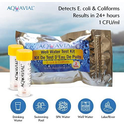 AquaVial Water Testing Kit 2 Pack E Coli and Coliform Water Test Kit for Drinking Water Pool Pond Lake Well Water Quality Bacter