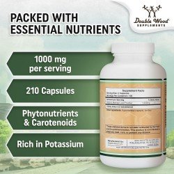 Double Wood Supplements Moringa Powder Capsules Organic 1000mg