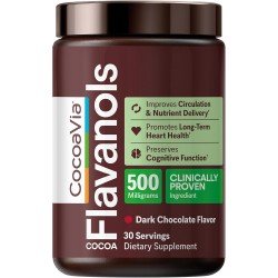 CocoaVia Cardio Health Cocoa Powder 500mg Support Heart Health Boost Nitric Oxide Improve Circulation Energy