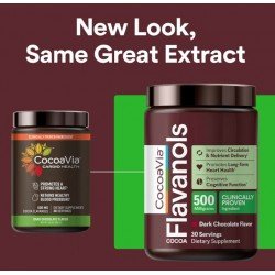 CocoaVia Cardio Health Cocoa Powder 500mg Support Heart Health Boost Nitric Oxide Improve Circulation Energy