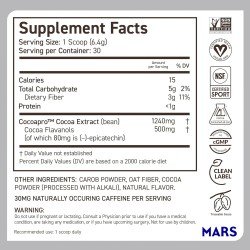 CocoaVia Cardio Health Cocoa Powder 500mg Support Heart Health Boost Nitric Oxide Improve Circulation Energy